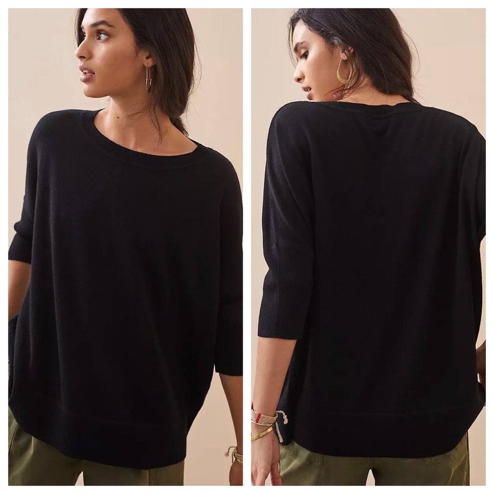 NWT Anthropologie Wool Boat Neck Sweater S